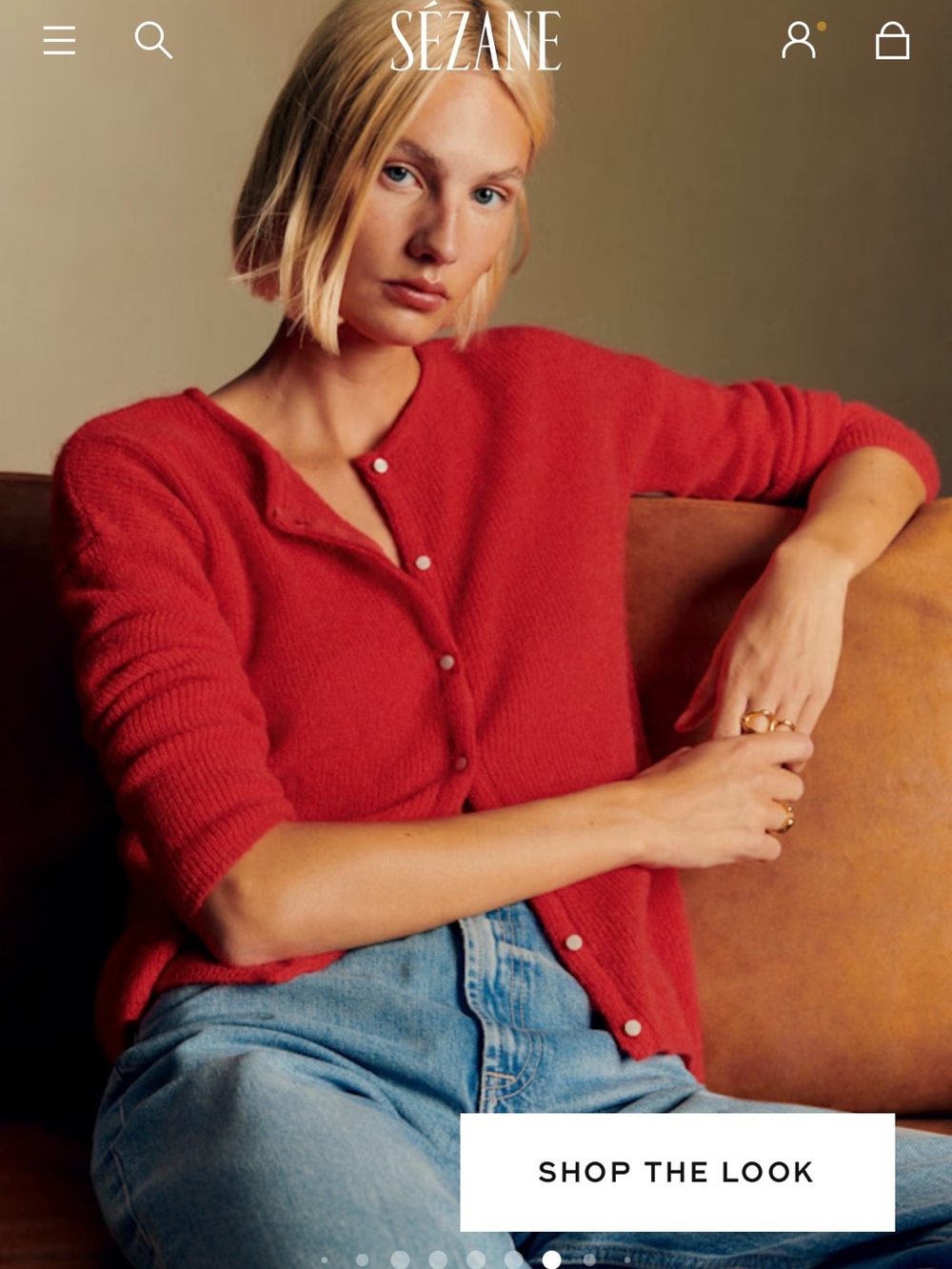 Red Sezane Gaspars Women's Cardigan Sweater